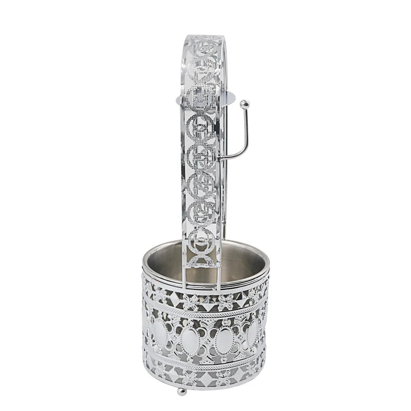Metal Hookah Charcoal Holder Basket For Shisha Hookahs Chicha Narguile Sheesha Smoking Accessories Silver