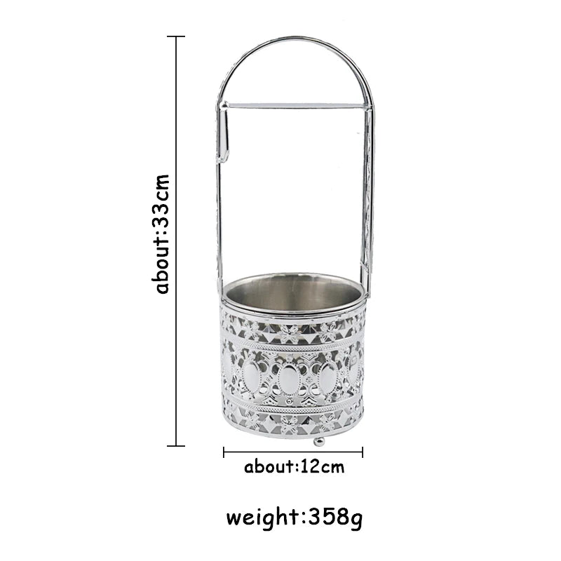 Metal Hookah Charcoal Holder Basket For Shisha Hookahs Chicha Narguile Sheesha Smoking Accessories Silver