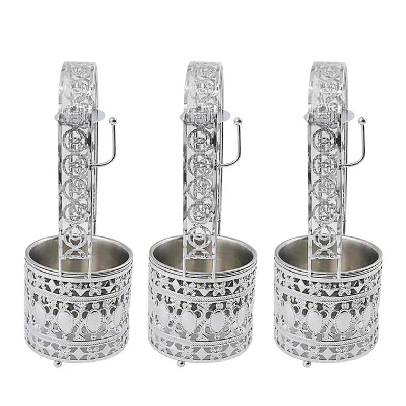Metal Hookah Charcoal Holder Basket For Shisha Hookahs Chicha Narguile Sheesha Smoking Accessories Silver