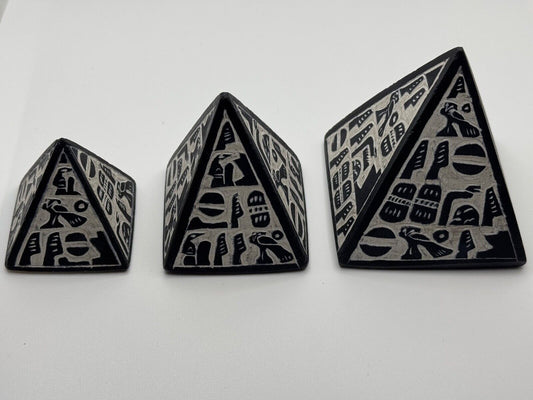 Natural Stone Pyramids Decor Set