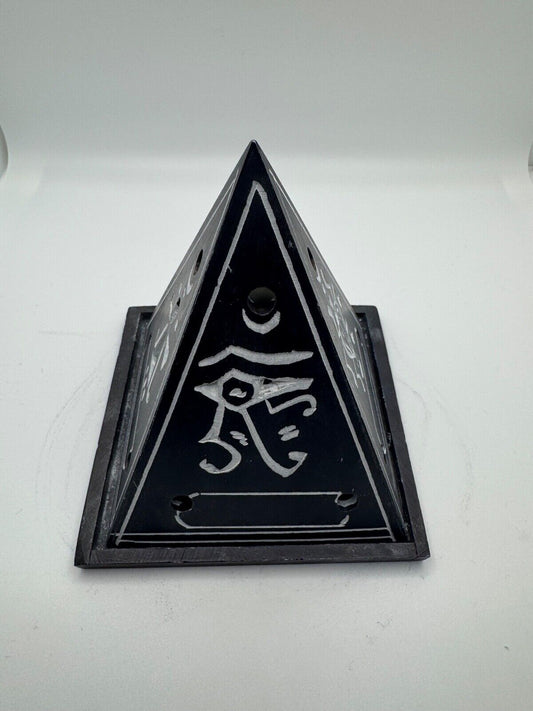 Natural Stone Pyramid Decor Candle Holder