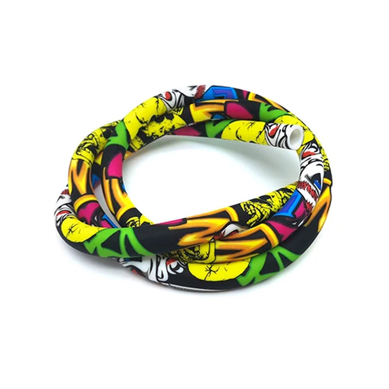 Colourful Silicone Hookah Hoses Shisha Accessories Carbon Fiber Skull Black Blue Color ID 12Mm OD 17Mm LEN 1500Mm LM-H056
