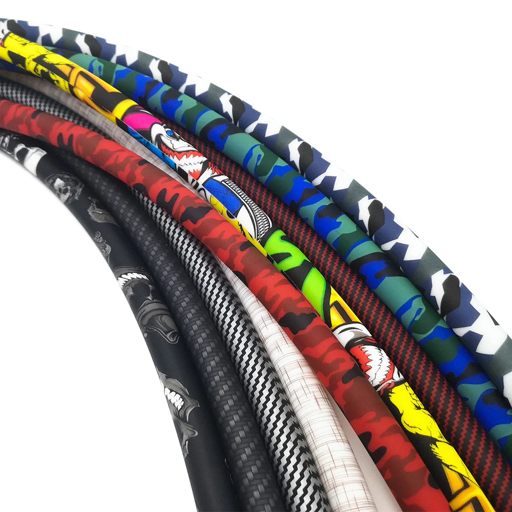 Colourful Silicone Hookah Hoses Shisha Accessories Carbon Fiber Skull Black Blue Color ID 12Mm OD 17Mm LEN 1500Mm LM-H056